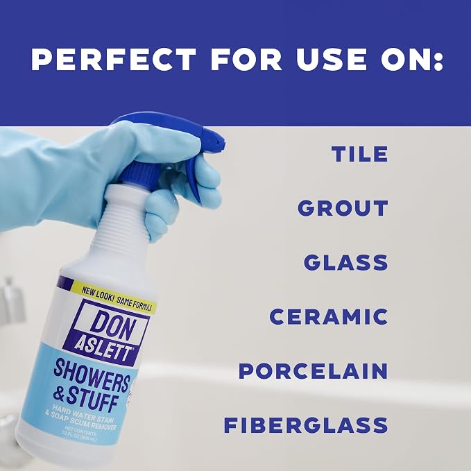 Don Aslett Showers and Stuff Hard Water Stains and Soap Scum Remover | Cleans - Image 2