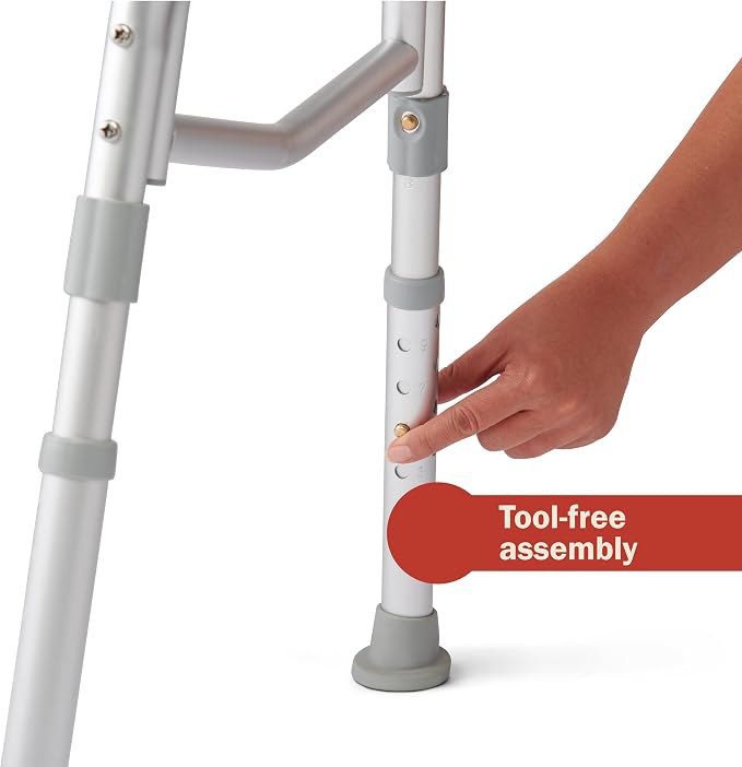 Tub Transfer Bench, 400 lb Capacity Bath & Shower Seat, Tool-Free Assembly - Image 5