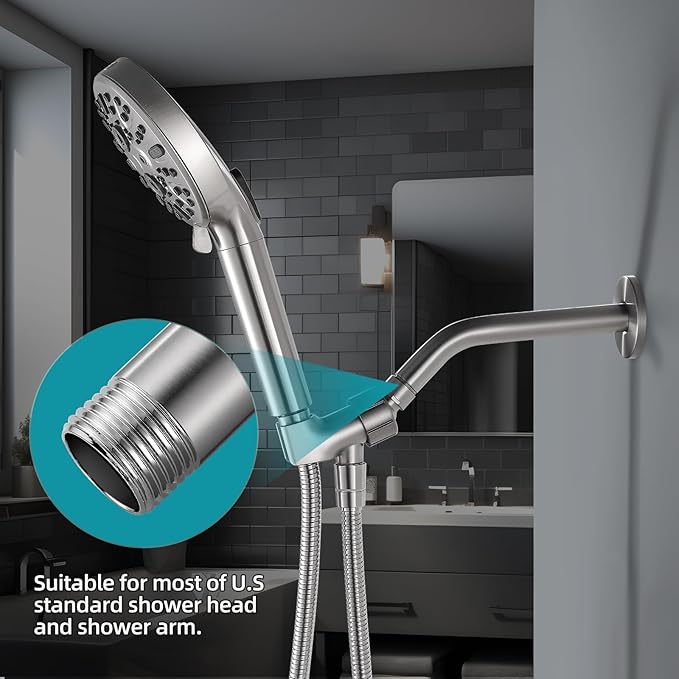 Cobbe Shower Arm with Flange and Teflon Tape, 8-Inches Wall Mounted Shower Pipe - Image 3