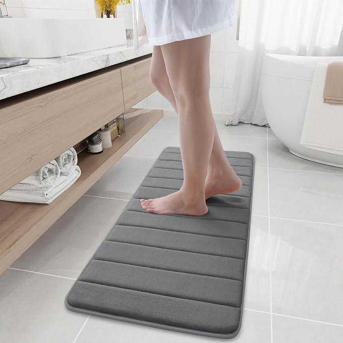 Buganda Memory Foam Bath Mat, Ultra Soft and Non-Slip Bathroom Rugs, Water by Buganda