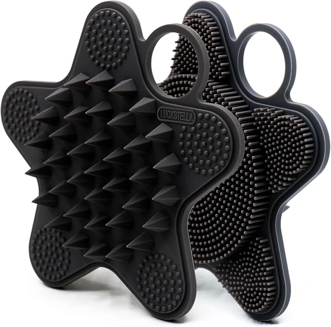 LUCKSTELLA Food-Grade Silicone Body Scrubber, Dual-Sided Silicone Body Brush by Unknown
