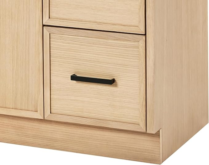 ARIEL Kelly 54 inch Bathroom Vanity Without Sink in White Oak, Bathroom Base - Image 9
