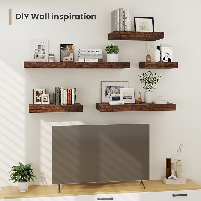 Heimlove 12 Inch Deep Floating Shelves, 12 x 12 inches Long Wall Shelf - Image 6