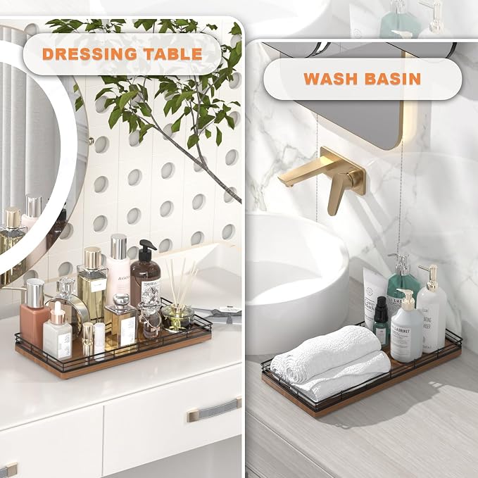 Oak Bathroom Toilet Tank Tray, Vanity Tray - Image 4