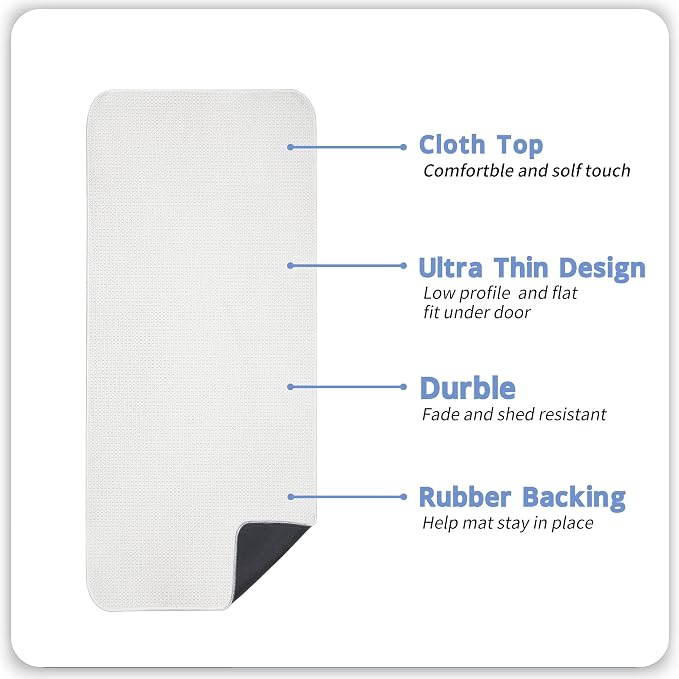 Bath Mat, Ultra Thin Bathroom Runner Rugs, Large Bath Mats - Image 2