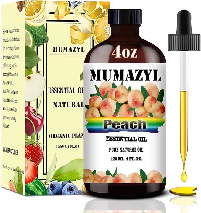 Peach Essential Oil, Peach Oil 4 Fl Oz 120ML by MUMAZYLESSENTIALOIL