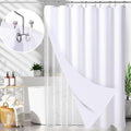 LaCyan 3 in 1 Waterproof Waffle Weave Shower Curtain and Clear Liner Set by Lacyan