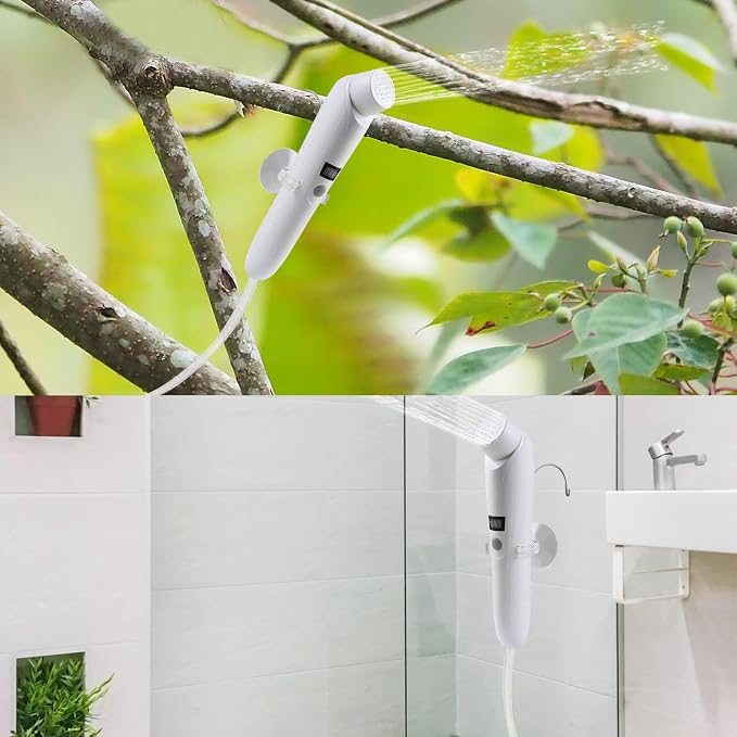 Portable Outdoor Shower, Handheld Electric Shower+8L Water Bag, IPX6 Waterproof - Image 4