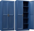 Kitchen Pantry Cabinet, 71”Blue Metal Pantry Storage Cabinets by Steeloong