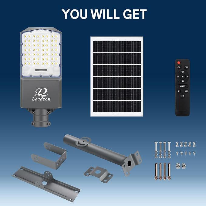 9500w Solar Street Lights Outdoor Waterproof, 450000LM Super Bright LED Beads - Image 8