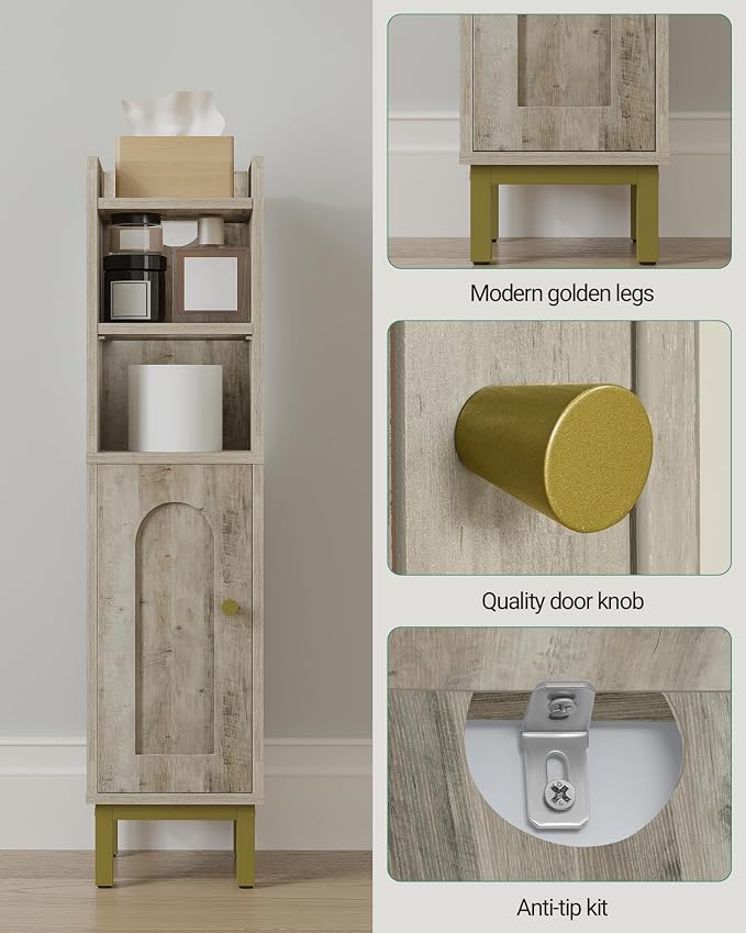 Bathroom Storage Cabinet, Small Corner Floor Cabinet - Image 7