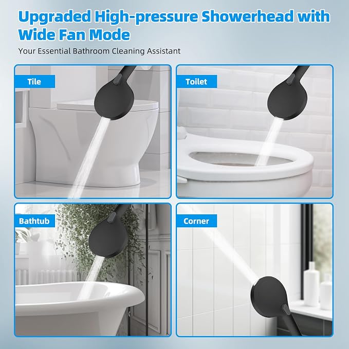 Hibbent All Metal Shower Head, Shower Holder, Oil Rubbed Bronze - Image 7