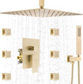 Rain Shower System, 16 Inch Ceiling Mounted Shower Faucet, Shower Combo Set by NPYSVSSS