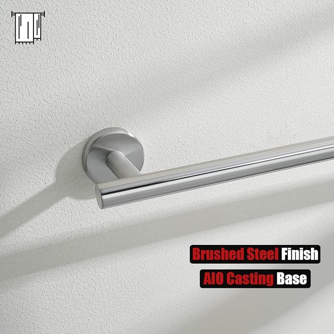 JQK Bath Towel Bar, 27 Inch 304 Stainless Steel Thicken 0.8mm Towel Rack - Image 8