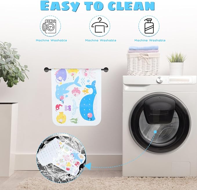 Baby Bath Mat for Tub Non Slip Kids Bathtub Mat Extra Long 40X16 Inch Toddler - Image 6