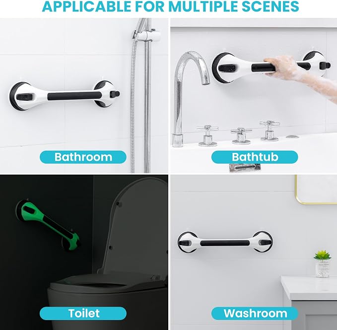 TAILI Shower Grab Bar Glow in The Dark, 2 Pack 16.8 in Grab Bars - Image 8