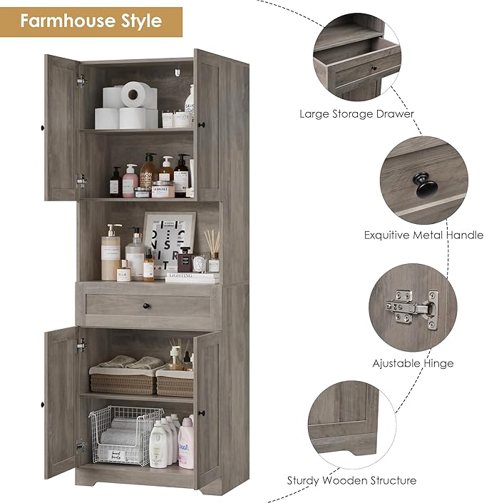 Tall Bathroom Storage Cabinets - Image 6