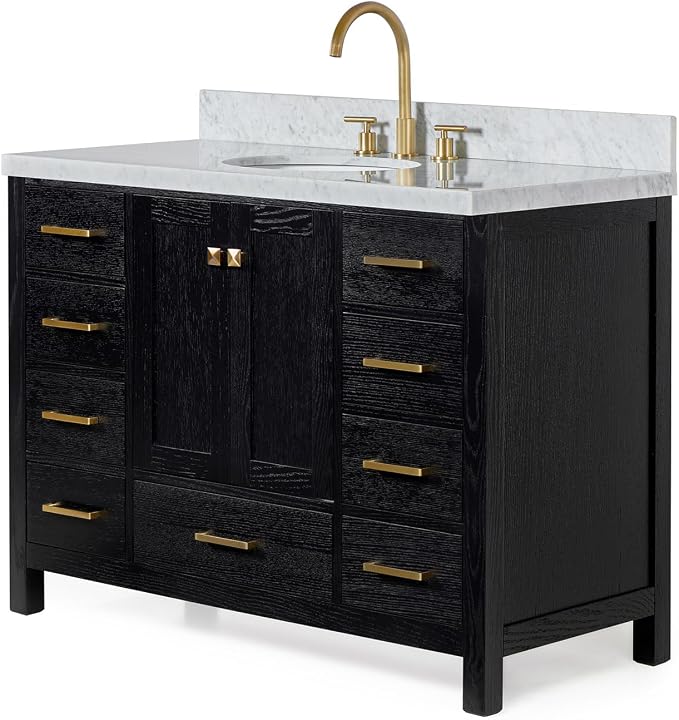 ARIEL Cambridge 49 Inch Single Oval Sink Bathroom Vanity - Image 4