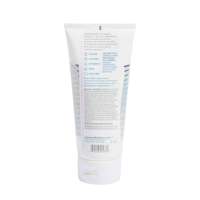 Seaweed Bath Co. Hydrate Body Cream, Lavender Scent, 6 Ounce, Nourishing Hand & - Image 2