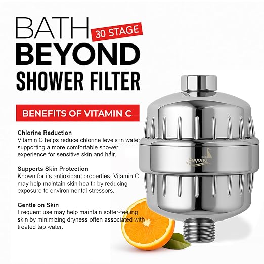 30 Stage Shower Filter Shower Head Filter High Output Softener Reduces Dry Skin - Image 4