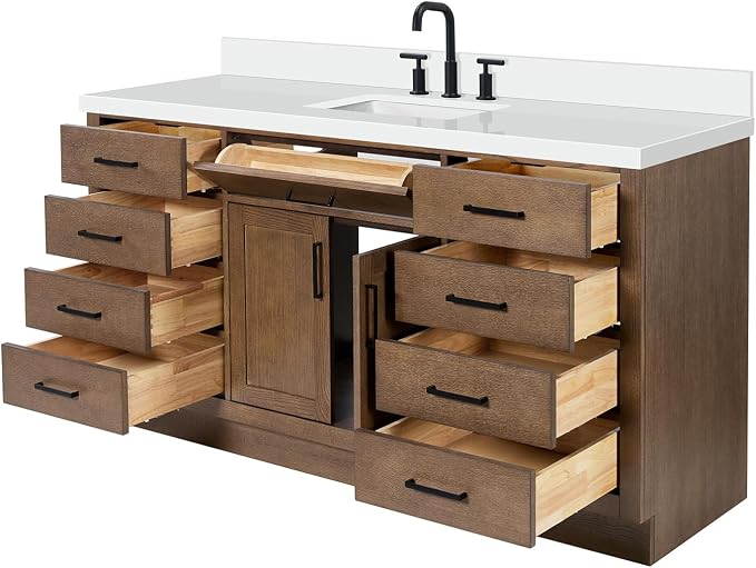 ARIEL Hepburn 67 Inch Single Rectangular Sink Bathroom Vanity - Image 6