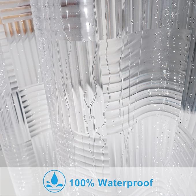 EurCross 72 x 84 inch Extra Long Clear Shower Curtain Liner - Image 4