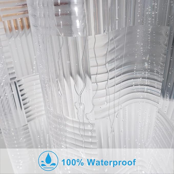 EurCross 75 inch Long Clear Shower Curtain Liner - Image 4