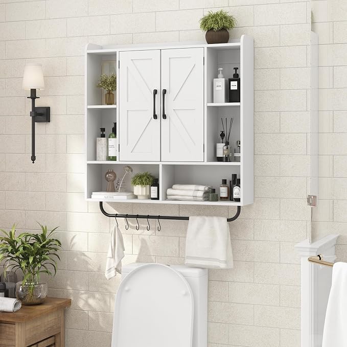 RUSTOWN Rustic Wood Wall Bathroom Cabinet, Farmhouse Medicine Cabinet Wall - Image 4
