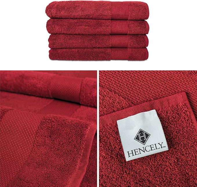 Hencely Premium Bath Towel Set of 4-28x58 Inches - Image 3