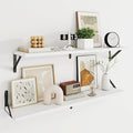 Dreamland White Floating Shelf 36 inch, 36W x 8D Wall Mounted Shelves Set of 2 by Dreamland