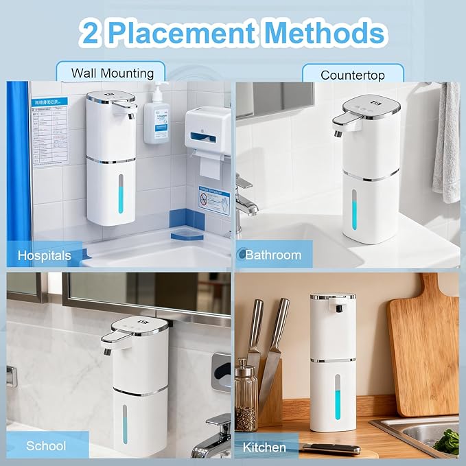 Automatic Foaming Soap Dispenser Touchless, USB Rechargeable Smart Hand Soap - Image 7