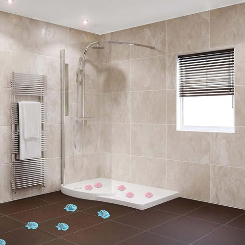 12 Pcs Bathtub Stickers Non Slip, Shell Shaped Tubs Safety Shower Treads - Image 2
