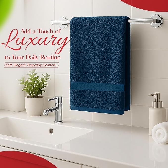 RIVERSIDE 6 Pack Premium Hand Towels Set, 16x28 inches, 100% Ring Spun Cotton - Image 3