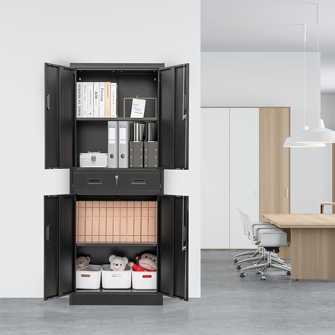 Metal Storage Cabinet, 71 Inch Tall Metal Storage Cabinet - Image 5