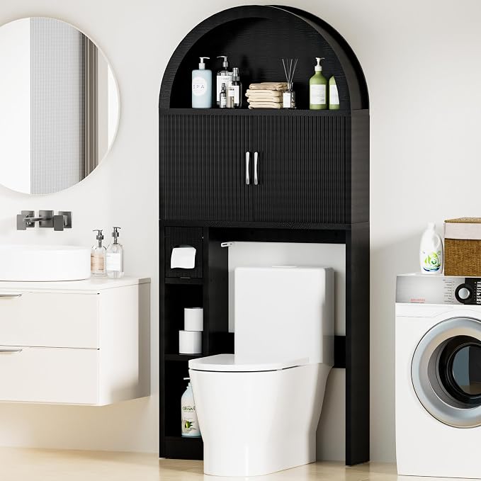 Spurgehom Over The Toilet Storage Cabinet, Bathroom Shelf Organizer Freestanding - Image 8