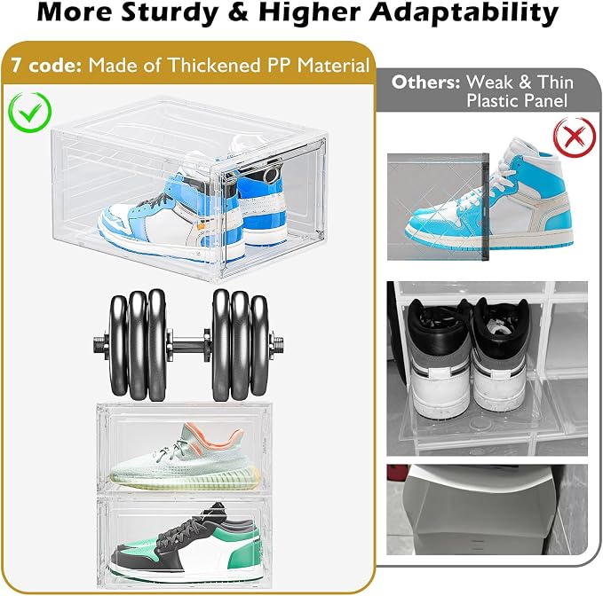 Thicken & Sturdy Clear Shoe Storage Organizer - Image 6