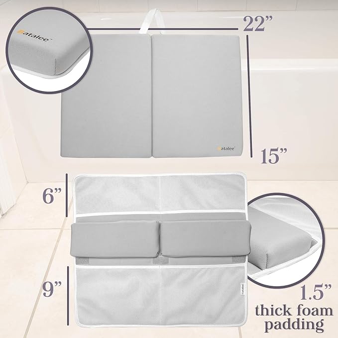 Bath Kneeler, Baby Bath Kneeler and Elbow Rest Pad Set, Kneeling Pad - Image 2