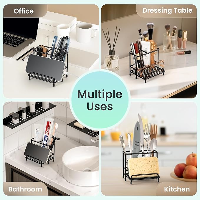 Mustry Toothbrush Holders for Bathrooms, Stainless Steel Toothbrush and - Image 6