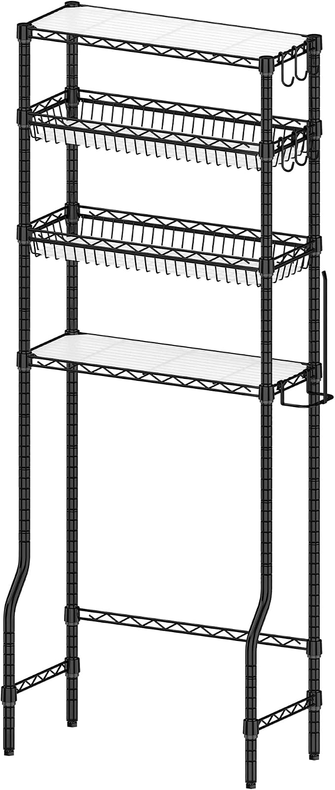 Bathroom Organizer Over The Toilet Storage, 4-Tier Metal Bathroom Over Toilet - Image 7