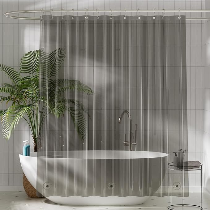 Titanker Shower Curtain Liner, Plastic Shower Liner PEVA 72 x 72 Lightweight by Titanker