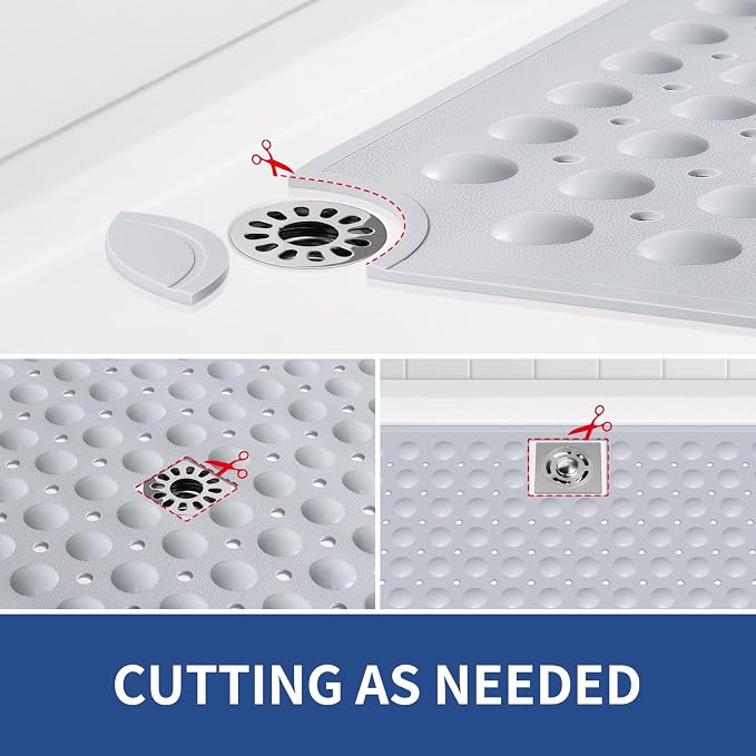 OTHWAY Square Shower Mat 32x32, TPE Non-Slip Shower Mats - Image 6