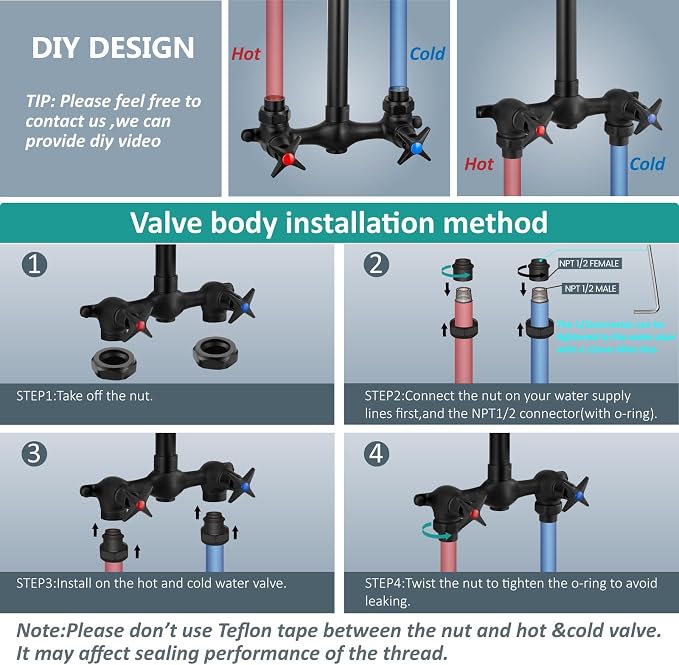 Aolemi Outdoor Shower Kit Fixtures Faucet System - Image 9