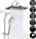 Hibbent Upgraded cUPC Certified 13'' Shower Head Combo, High Pressure 5 Spray by Hibbent