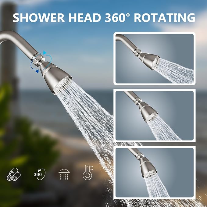 Aolemi Outdoor Shower Fixtures Outdoor Shower Kit Faucet System 3 Inch Center 2 - Image 4