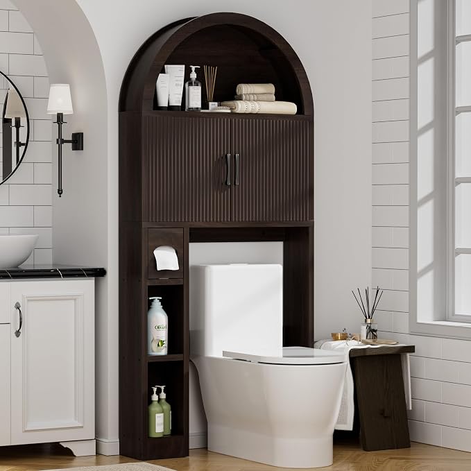 Spurgehom Over The Toilet Storage Cabinet, Bathroom Shelf Organizer Freestanding by Spurgehom
