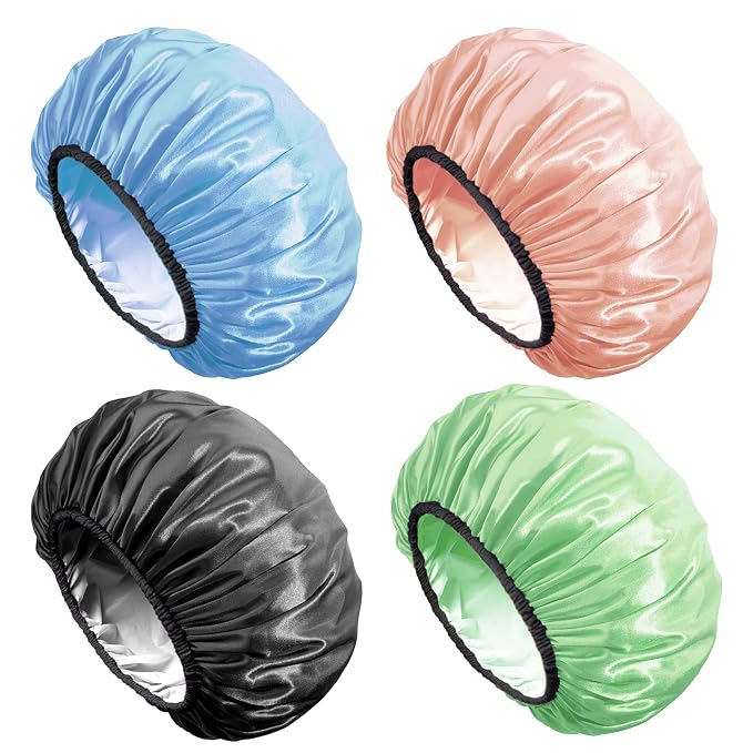 Aquior Shower Cap, Premium Soft Silky Satin Reusable Hair Cap by Aquior