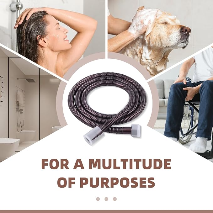 Angle Simple Shower Head Hose Lighter Oil Rubbed Bronze, Stainless Steel - Image 7