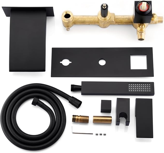 sumerain Bathtub Wall Faucet Matte Black - Image 7