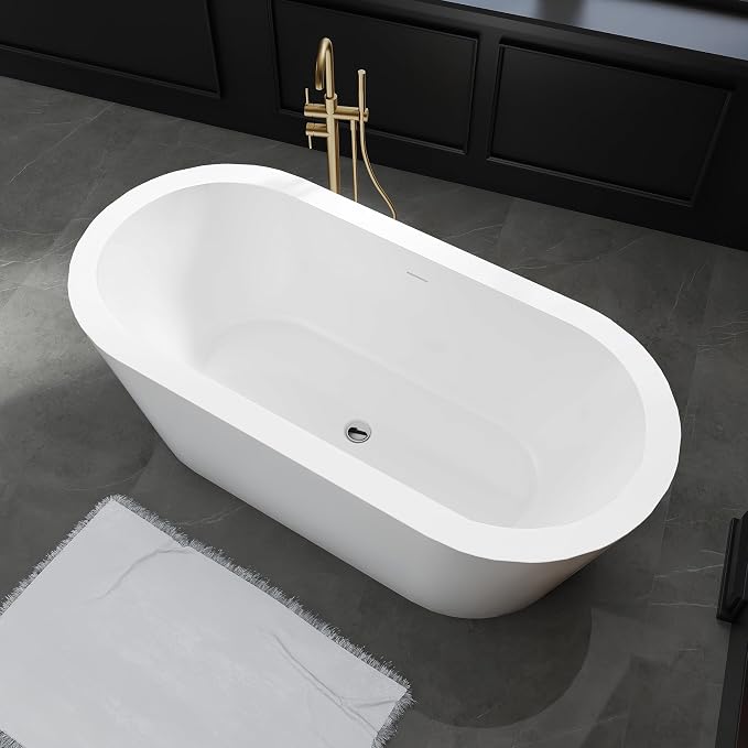 67" Acrylic Freestanding Bathtubs, Stand Alone Tub, Soaking Tubs - Image 7