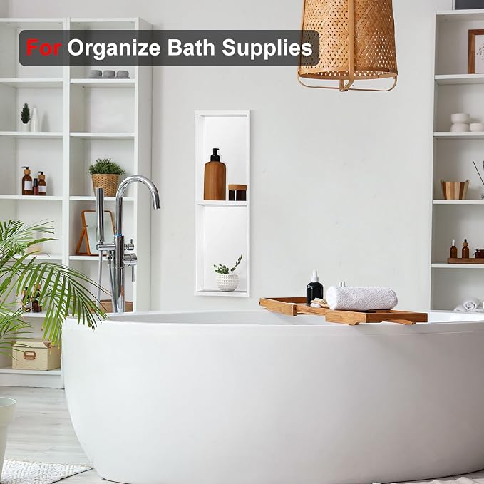 Shower Niche, Stainless Steel Elegant Bathroom Niche, No Tile Needed Recessed - Image 6